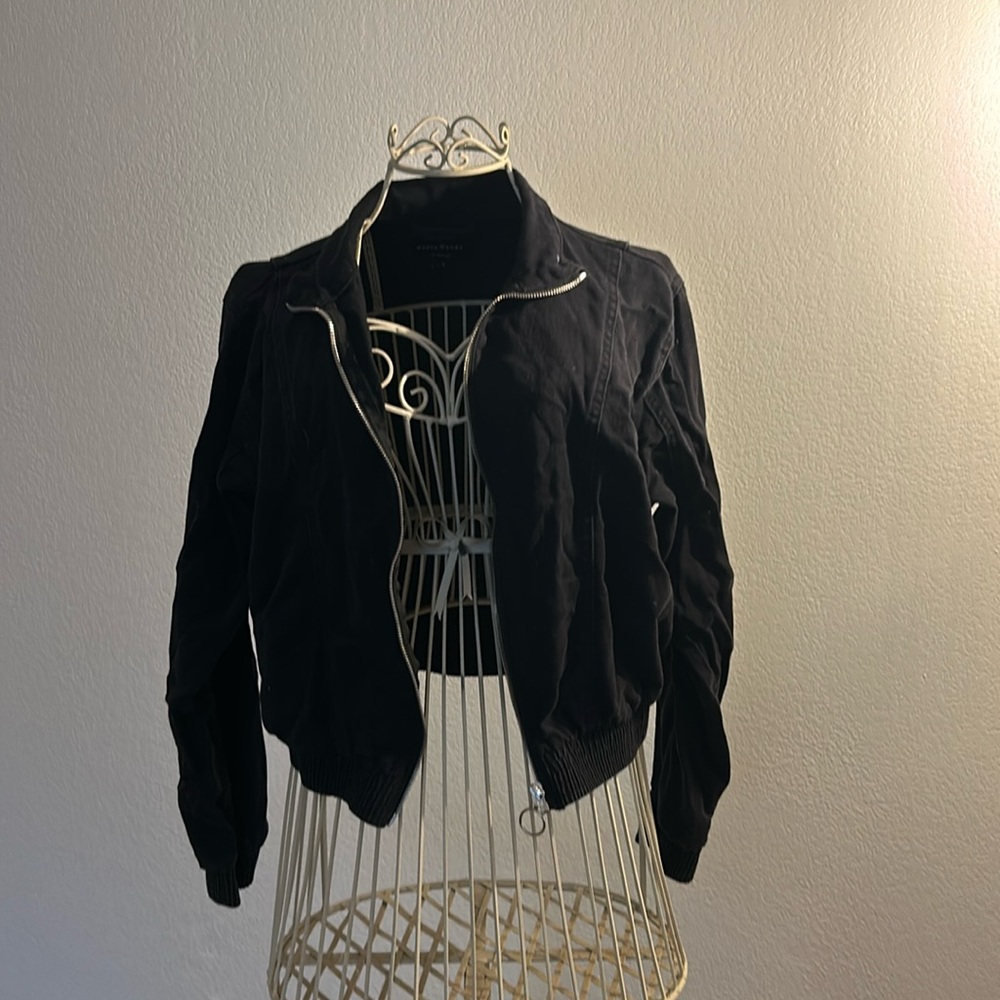 Haute Monde lightweight black jean jacket